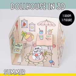Dollhouse in 3D Craft - Summer