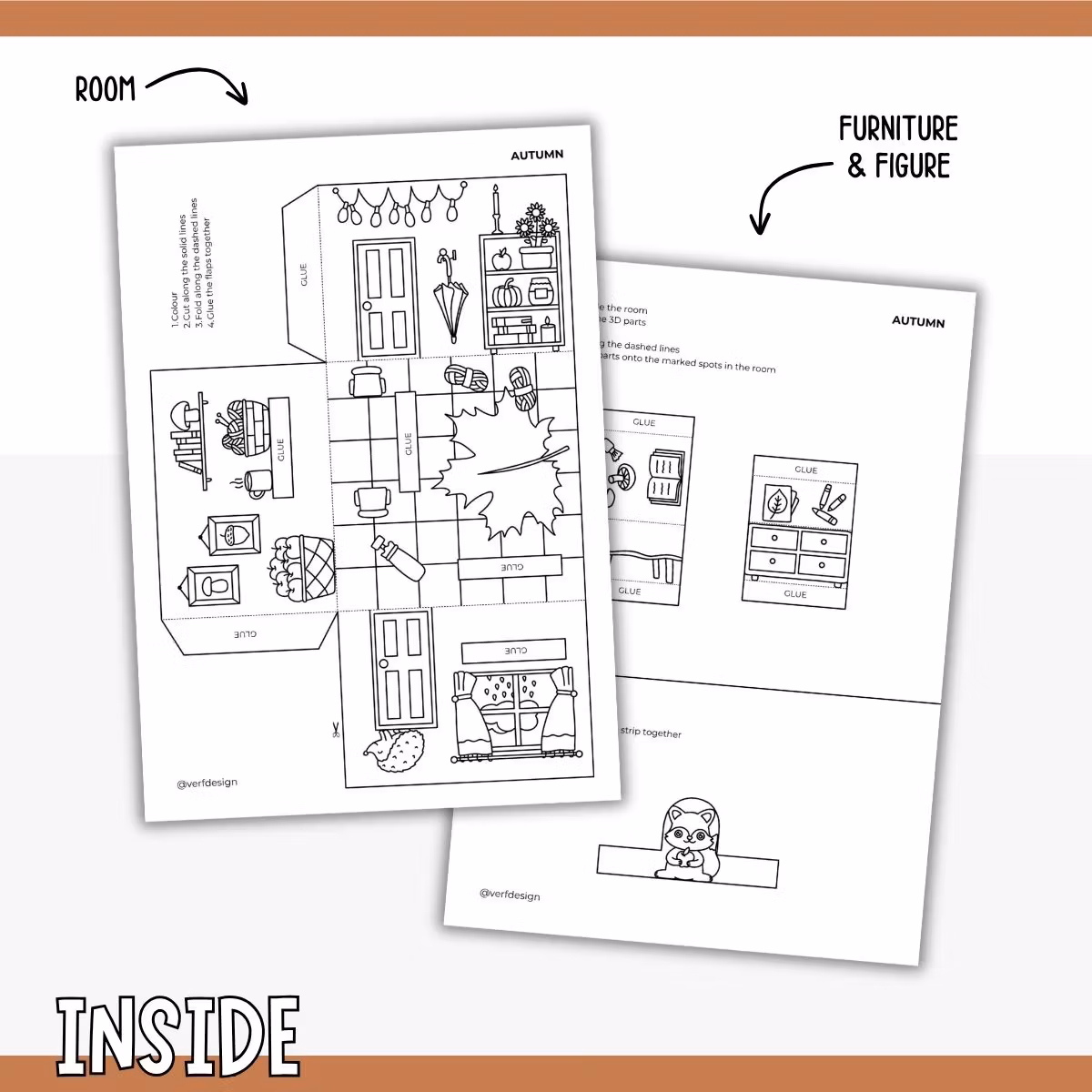 Dollhouse in 3D Craft - Autumn