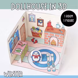 Dollhouse in 3D Craft - Winter