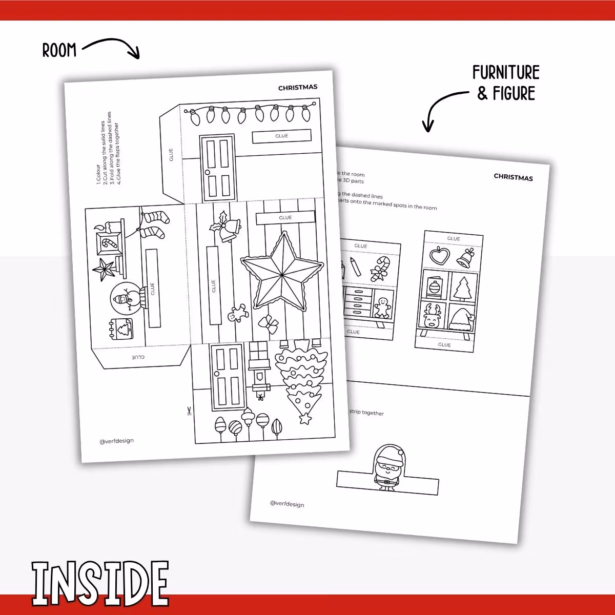 Dollhouse in 3D Craft - Christmas