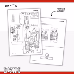 Dollhouse in 3D Craft - Christmas