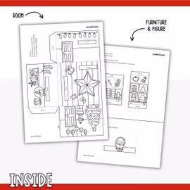 Dollhouse in 3D Craft - Christmas