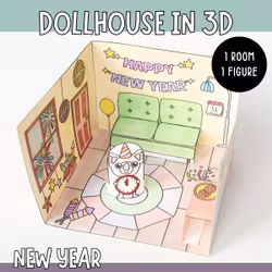Dollhouse in 3D Craft - New Year