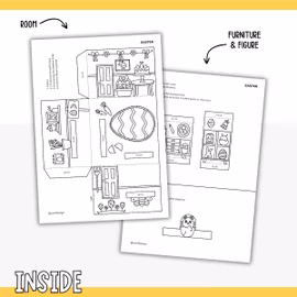 Dollhouse in 3D Craft - Easter