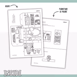 Dollhouse in 3D Craft - Library