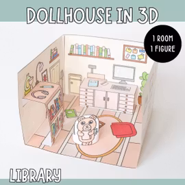 Dollhouse in 3D Craft - Library