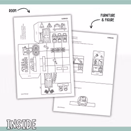 Dollhouse in 3D Craft - Garage