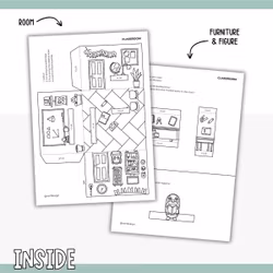 Dollhouse in 3D Craft - Classroom