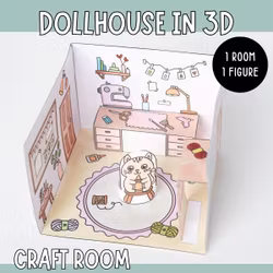 Dollhouse in 3D Craft - Craft Room