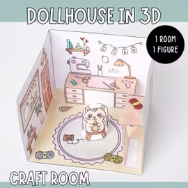Dollhouse in 3D Craft - Craft Room