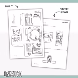 Dollhouse in 3D Craft - Craft Room