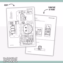 Dollhouse in 3D Craft - Walk-in Closet