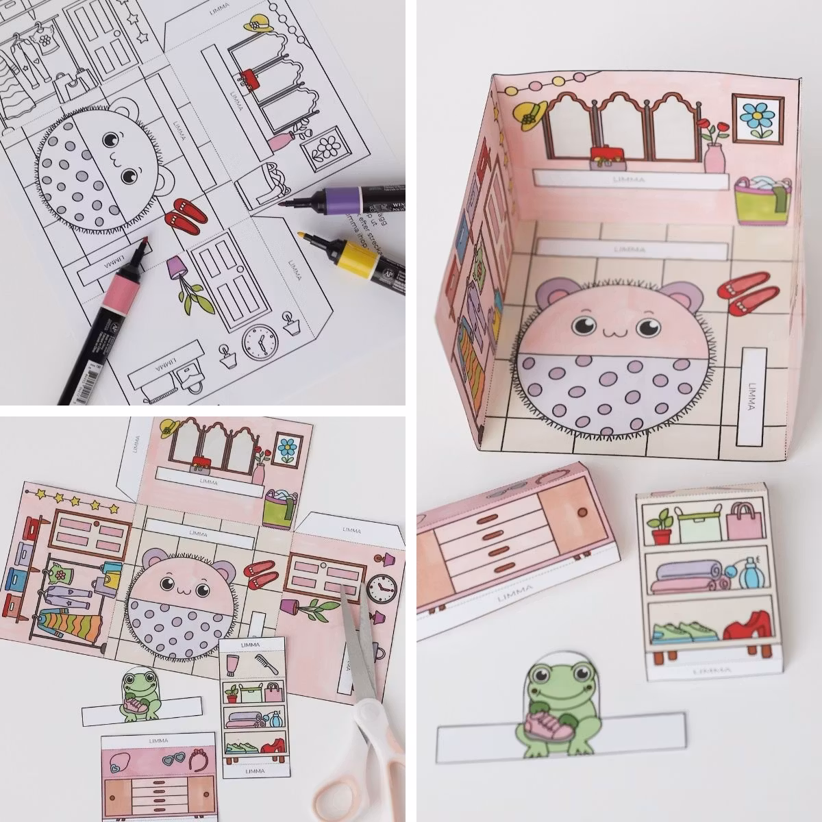 Dollhouse in 3D Craft - Walk-in Closet