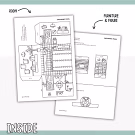 Dollhouse in 3D Craft - Swimming Pool