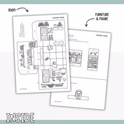 Dollhouse in 3D Craft - Grocery Store