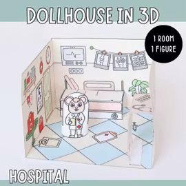 Dollhouse in 3D Craft - Hospital