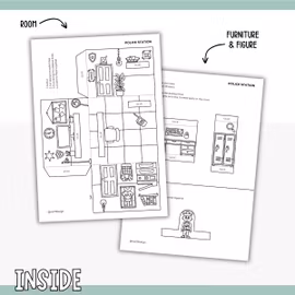 Dollhouse in 3D Craft - Police Station