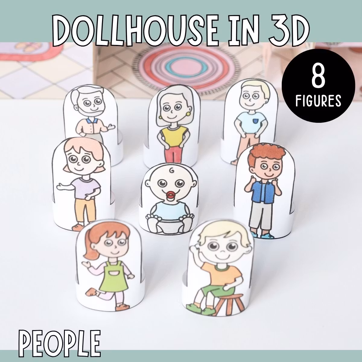 Dollhouse in 3D Craft - People
