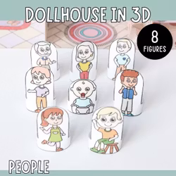 Dollhouse in 3D Craft - People
