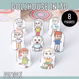 Dollhouse in 3D Craft - People