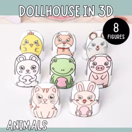 Dollhouse in 3D Craft - Animals