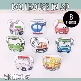 Dollhouse in 3D Craft - Vehicles