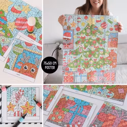Advent Calendar for Kids - Colour by Code