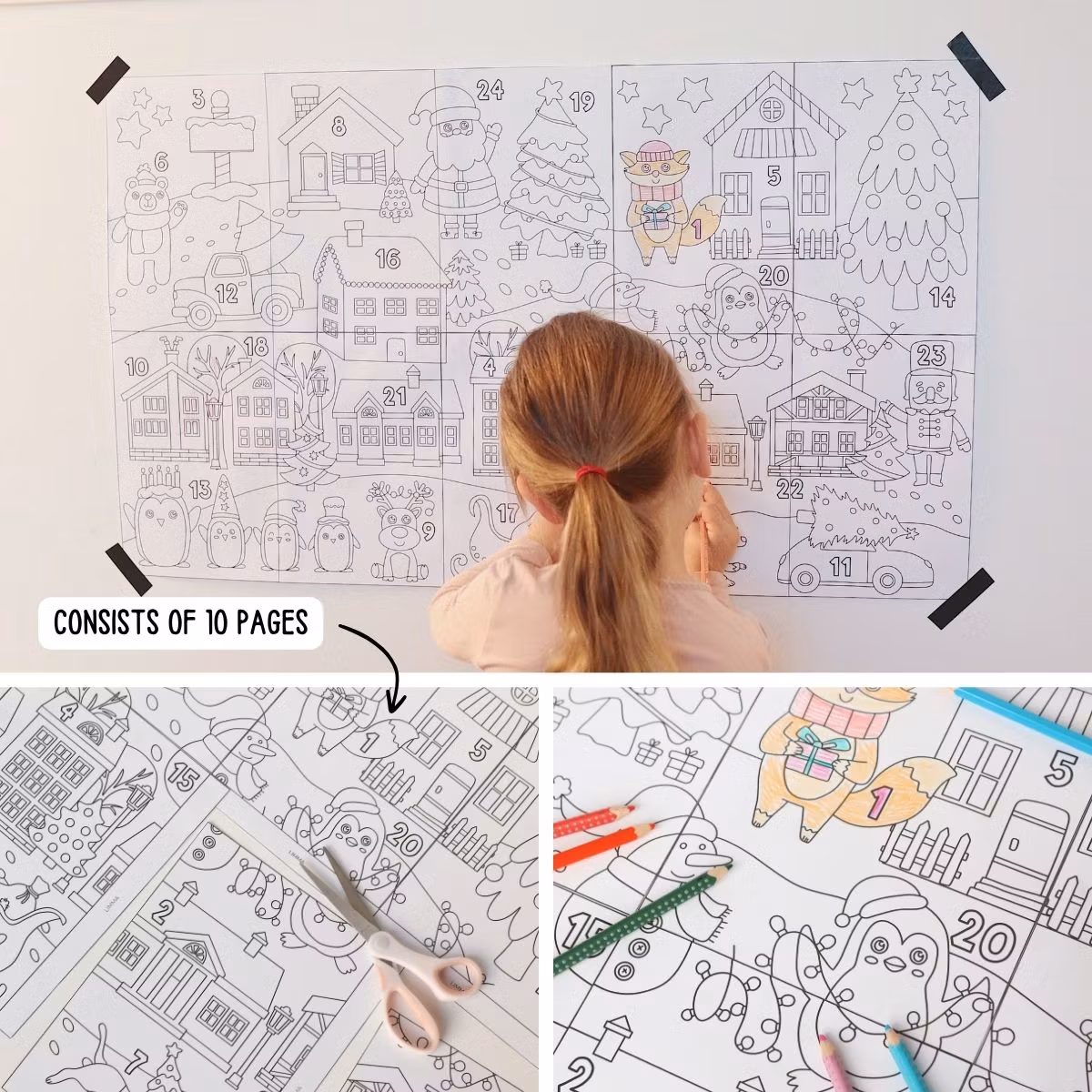 Colouring Poster - Printable Advent Calendar