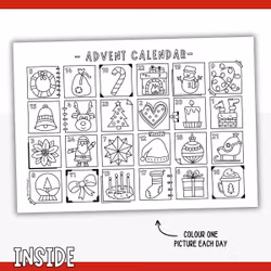 Printable Advent Calendar – Colour each day