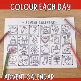 Printable Advent Calendar – Colour each day