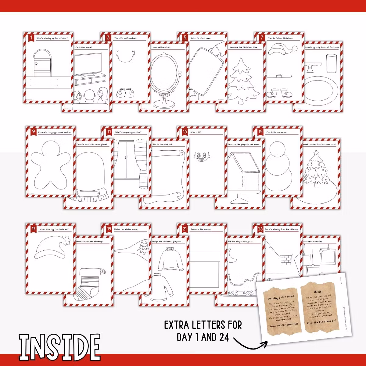 Creative Elf Letters - Finish the Picture