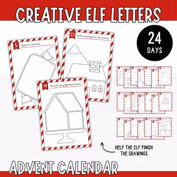 Creative Elf Letters - Finish the Picture