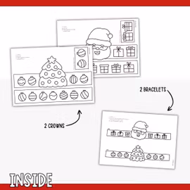 Christmas Bracelets & Crowns - Printable Craft for Kids