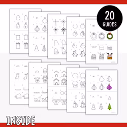 Christmas Drawing Guide - 20 Step-by-Step Pictures