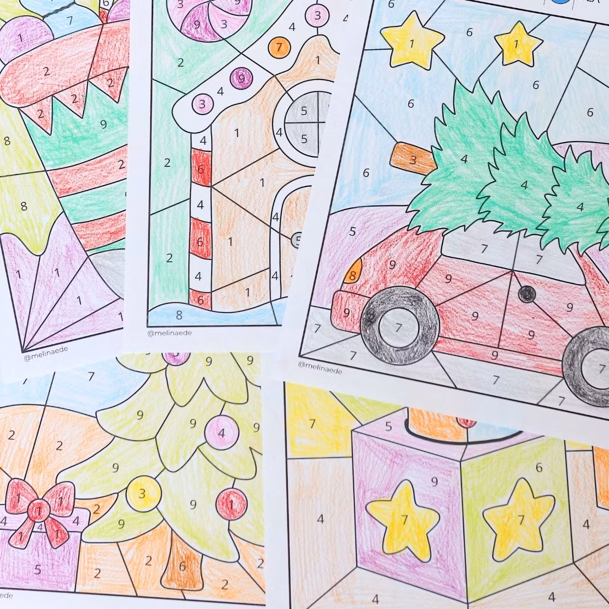 Colour by Code - Christmas