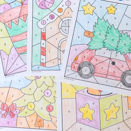 Colour by Code - Christmas