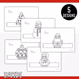 Standing Christmas Decorations - Printable Craft for Kids