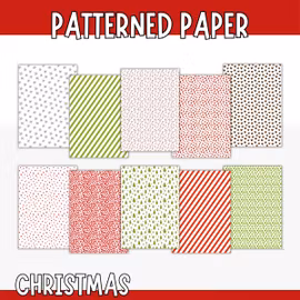 Christmas Patterned Paper – Printable Craft Sheets