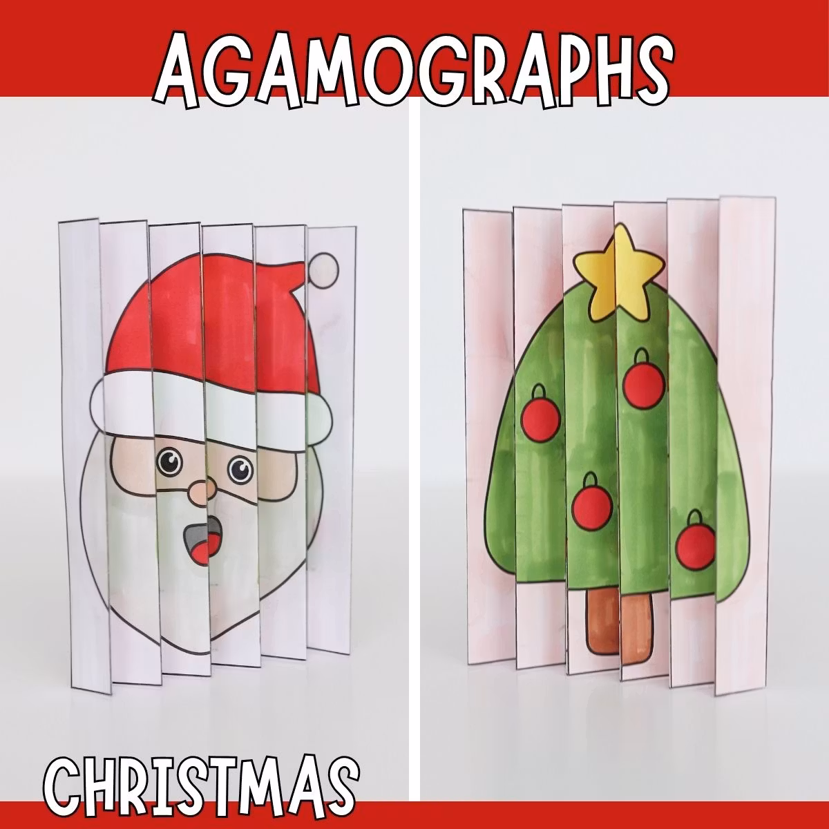 Christmas Agamograph - Magical Printable Craft for Kids