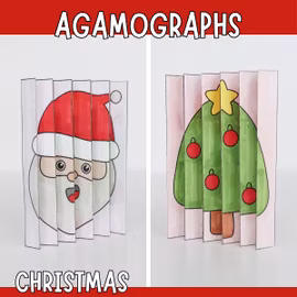 Christmas Agamograph - Magical Printable Craft for Kids