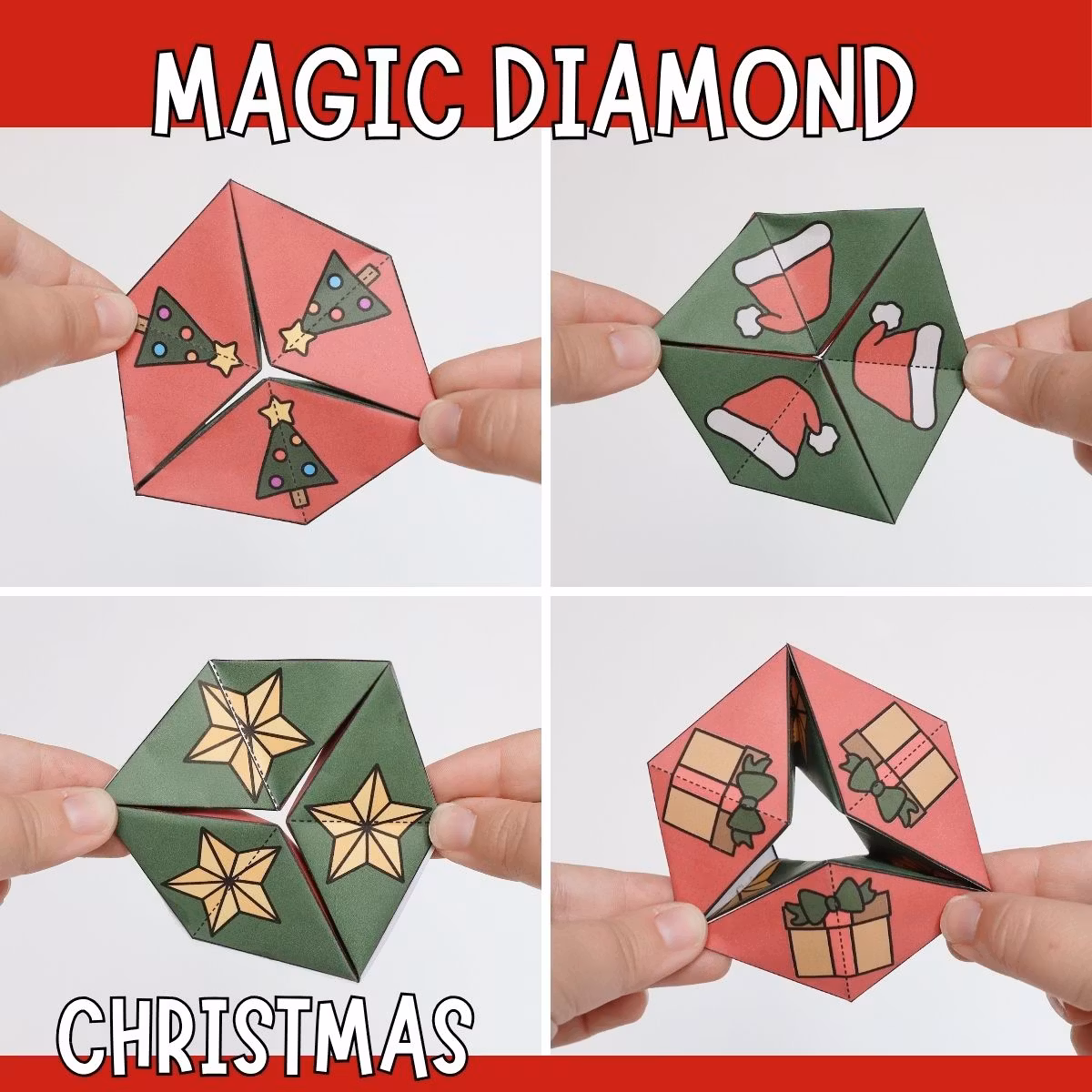 Magic Christmas Diamond – Printable Craft for Kids