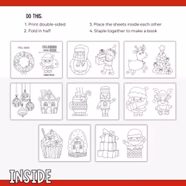 Christmas Colouring Book – 16 Pitures