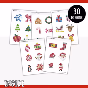 30 Christmas Bead Patterns - Printable Perler Bead Templates