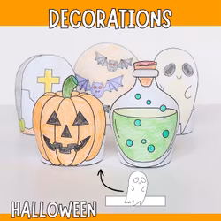 Standing halloween Decorations - Printable Craft for Kids