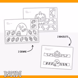 Halloween Bracelets & Crowns - Printable Craft for Kids
