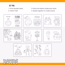 Halloween Colouring Book – 16 Pitures