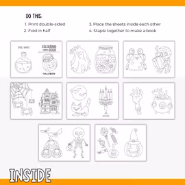Halloween Colouring Book – 16 Pitures