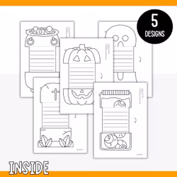 Halloween Writing Templates - Foldable Craft for Kids