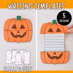 Halloween Writing Templates - Foldable Craft for Kids