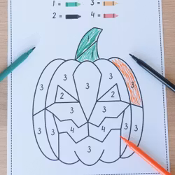 Colour by Code (extra easy) - Halloween